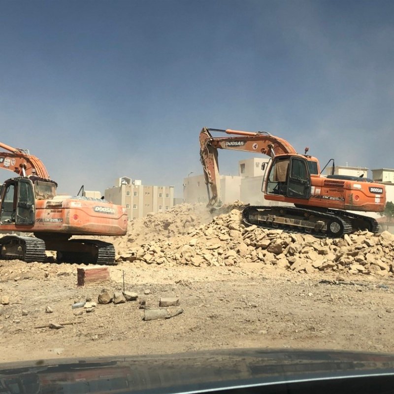 هدم وإزالة المباني والحفر
